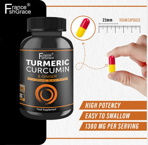 Fabricante Mayorista de Suplementos de Cúrcuma y Curcumina para la Salud de las Articulaciones, Apoyo Inmunológico y Cardíaco, 120 Cápsulas de Cúrcuma y Curcumina - Product Image 3