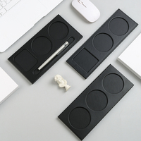Porte-documents de luxe en cuir PU noir A4 pour réunions, avec porte-stylo et logo personnalisé, pour bureau et écriture