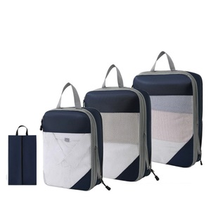 Travel <b>Compression</b> Storage <b>Bag</b> Set 33x15x85cm Double Zipper Design Clothing Organizer Lightweight Fabric Rectangle - Product Image 3