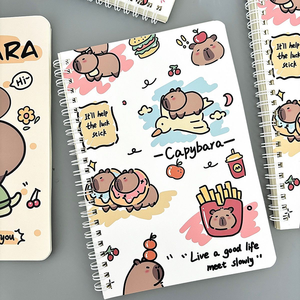 1 Pieza <span class=keywords><strong>de</strong></span> Cuaderno Espiral A5 con Diseño <span class=keywords><strong>de</strong></span> Capibara Kawaii, Cuaderno <span class=keywords><strong>de</strong></span> Ejercicios, Bloc <span class=keywords><strong>de</strong></span> Notas Bonito, Diario, Material Escolar - Product Image 2