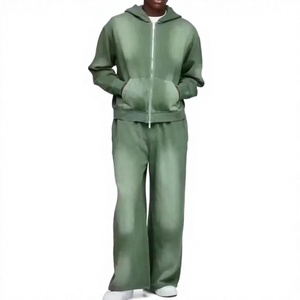 Survêtement pour homme LONG MISSION INDUSTRY, coupe longue, à capuche, imprimé aigle, 100% coton, décontracté, coupe régulière, vêtements d'hiver respirants - Product Image 3