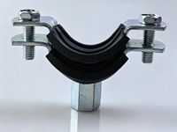Collier de serrage pour tuyau galvanisé renforcé à double boulon de 25 mm, attache métallique pour tuyau en pouces, raccord de tuyauterie galvanisé