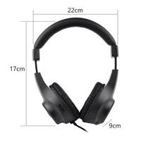 Casque d'écoute stéréo filaire circum-auriculaire avec haut-parleur de 50 mm et prise de 6,5 mm pour l'enregistrement, le monitoring et l'appréciation musicale