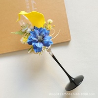 Décorations de bouteilles d'aromathérapie Hua Han Ge, fleurs pour verres à vin de mariage, boutonnières pour marié et mariée, corsages de poignet, plantes en pot