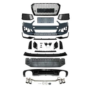 Kit carrosserie, pare-chocs avant, diffuseur arrière, mise à niveau du style ancien vers le nouveau pour <span class=keywords><strong>Audi</strong></span> A4 <span class=keywords><strong>S4</strong></span>, mise à niveau RS4 2013-2015 vers 2016-2018 - Product Image 3