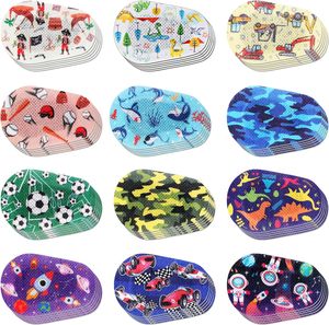 60 pezzi cerotti adesivi per gli occhi per bambini ragazzi, 12 stili di bende per occhi per bambini bende per bende - Product Image 3
