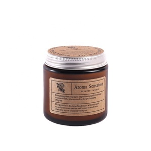 Candela Profumata di Lusso in Cera di Soia Naturale con Olio Essenziale in Vetro Marrone, Set Regalo all'Ingrosso - Product Image 3