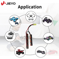 Paket Baterai Jieyo Nimh 2/3A 1200mah Ukuran 2/3 a 1200mah 8.4v Ni-Mh Baterai Isi Ulang untuk Model Senjata, Senjata Mainan, Mobil RC, dan Mainan