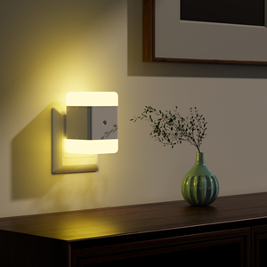 OEM Custom LED <b>Plug</b> <b>In</b> Night <b>Light</b> <b>Light</b> <b>Sensor</b> 2700K Soft Warm White Glare Free Indoor Decorative Lighting US UK EU <b>Plug</b> - Product Image 5