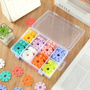 Nhà Máy Giá Nút Đôi Dễ Dàng Thực Hiện Hộp Nhựa 8 Lưới Hộp Lưu Trữ Với Nắp - Product Image 1