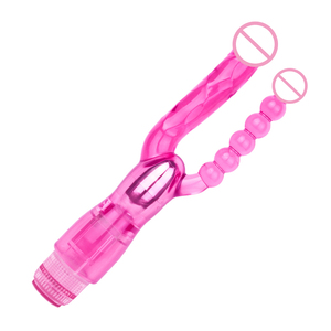 Nouveau gode vibrant à double <span class=keywords><strong>pénétration</strong></span> Dong vibrateur Anal G-Spot Sex Toy - Product Image 4