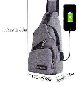 Sac bandoulière personnalisé pour homme, style coréen, sac de poitrine, sac à bandoulière - Product Image 4