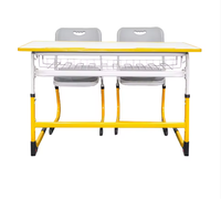 Chaises ergonomiques deux places de haute qualité avec bureaux réglables – Mobilier scolaire haut de gamme