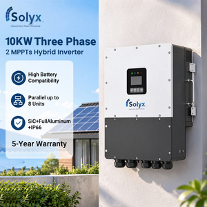 Onduleur hybride 10 kW triphasé 380 V 400 V 220 A à charge rapide pour batterie 48 V, 2 MPPT, max. 8 parallèles, pour stockage d'énergie solaire - Product Image 1