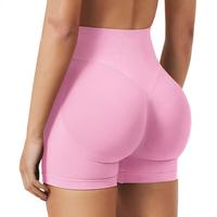Shorts de compression sans couture en polyamide taille haute pour femme, effet galbant fessier, confort de course assuré, disponibles du S au XL