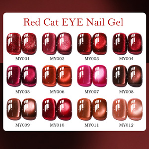 Esmalte de <span class=keywords><strong>Uñas</strong></span> en Gel Ojo de Gato Magnético Rojo de Alto Brillo y Secado Rápido UV LED en 30 Segundos para Manicura Francesa <span class=keywords><strong>con</strong></span> Acabado Suave y Sedoso Eficiente - Product Image 2