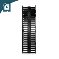 Gcabling Server Rack Cabinet Cable management 1U 19-Zoll-Kabel Wire Manager Kunststoff ringe Horizontales Kabel management