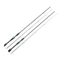 Canne à pêche spinning et casting 2 brins, ultra légère, action modérée, pour la pêche à la truite, au bar et à la perche, 1,5 m - 1,98 m, vente en gros