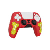 Coque en silicone ergonomique antidérapante tricolore texturée, résistante à la transpiration, lavable, confortable pour la console PS5, accessoires PS5