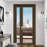 Vente directe d'usine porte d'entrée maison villa balançoire verre tournant porte en aluminium extérieur portes pivotantes modernes