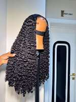 Perruque en cheveux humains naturels, densité 250%, brésiliens 12A, bouclés birmans, perruque frontale en dentelle 13x4, boucles Pixie, pour femmes