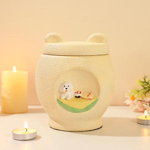 כד שרף צהוב בהתאמה אישית עם הכיתוב הקאונה מאטא לחתולים וכלבים, ציוד להלוויה של חיות מחמד, צנצנות זיכרון לאחסון, מיכלי שריפה. - Product Image 4