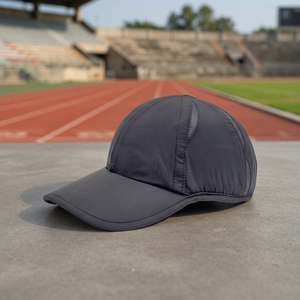 Unisex Black Breathable Waterproof 6-Panel Baseball Cap Fitted Adult Size Spring <b>Summer</b> Outdoor Sporty Mesh <b>Hat</b> - Product Image 2