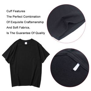 Camisetas de Hombre de Marca Propia, 240 Gramos, Algodón Grueso, Color Negro, Impresión DTG, Hombros Caídos, Diseño Liso, Alta Calidad, Venta al Por Mayor - Product Image 2
