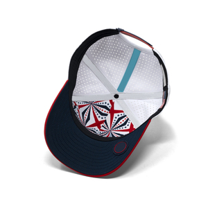 Merlin Hat Nhà Sản Xuất 5-Panel Không Thấm Nước Polyester Golf Rope Net Hat Với Biểu Tượng Tùy Chỉnh, Laser Cắt Lỗ Cong Mũ Bóng Chày - Product Image 6