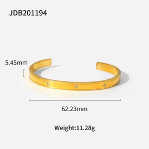 Wholesale Custom Women Cuff <b>Bracelets</b> & Bangles Octagon Crystal Cubic Zirconia Stainless Steel <b>Beaded</b> <b>Bracelets</b> XR Jewelry - Product Image 5
