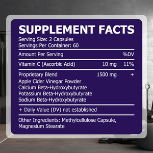 แคปซูลน้ำส้มสายชูแอปเปิ้ลคีโต 1500 มก. สูตรควบคุมน้ำหนัก ช่วยลดความหิว กระตุ้นการย่อยอาหาร ราคาดี - Product Image 2