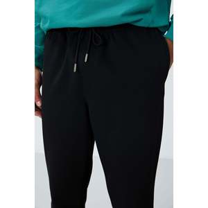 Pantalon de survêtement pour homme noir texturé coupe standard - 82154 - Noir - Product Image 3