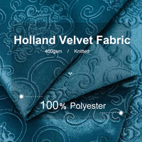 Tissu en velours hollandais 3D gaufré, respirant, 100% polyester, personnalisable, pour la décoration de la maison