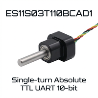 Encodeur Rotatif Absolu Micro Magnétique Monocycle 11mm, Axe 3mm, Haute Précision 15 bits, 5-24V TTL UART pour la Robotique