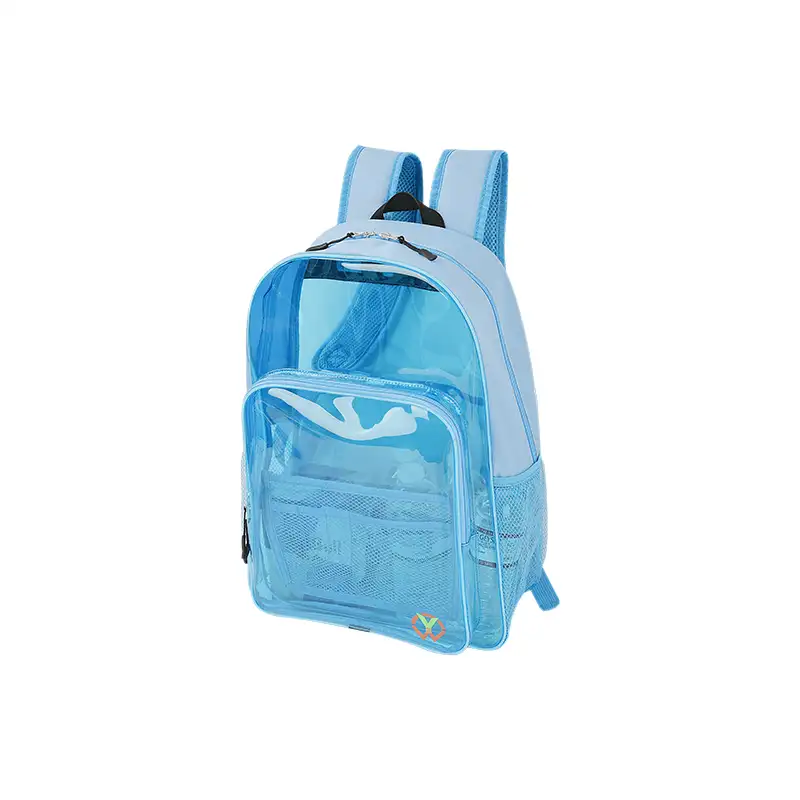 Персонализированная прочная водонепроницаемая прозрачная школьная сумка, прозрачный рюкзак из ПВХ
