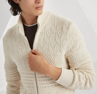 Pulls pour hommes Col roulé 100 coton Cardigan personnalisé Chandail de créateur Chandail pour hommes Chandail à manches longues avec motif torsadé