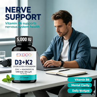 Suplemen Kapsul Vitamin D3 K2 5000 IU Magnesium B6 Zinc Quercetin untuk Kesehatan Otot, Imunitas, dan Energi, Grosir Superfood Dewasa