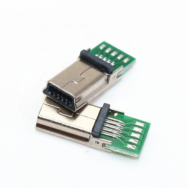 Mini USB 10P Plug Socket Charging Adapter W/ PC Board Mini 10 Pin Male USB Data Cable Connector for philips MP3 MP4 Socket