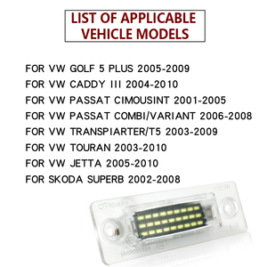 OTnhaee nuovo aggiornamento luce targa LED per VW GOLF 5 Passat Jetta <span class=keywords><strong>Touran</strong></span> per Skoda Superb - Product Image 5