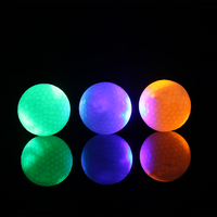 Balles de golf lumineuses LED qui brillent dans le noir, logo personnalisé, balles de golf nocturnes, vente en gros d'usine
