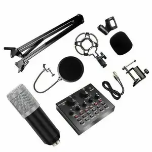 Studio Microphone Kits With Filter V8 Sound Card Condenser Microphone