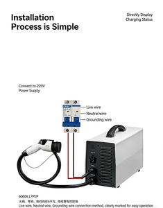 Stazione di Ricarica Mobile a Ricarica Rapida <span class=keywords><strong>DC</strong></span> 7KW 21KW 31KW, Colonnina di Ricarica Veloce Portatile per Auto Elettriche a Uso Domestico - Product Image 3