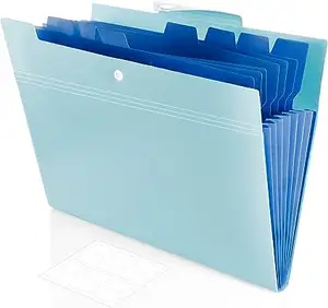안전한 보관 편지/A4 크기 문서 용 플라스틱 확장 파일 폴더 스냅 클로저가있는 대용량 투명 봉투