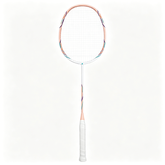 Pro-Grade Nano Carbon Tech 4U Lightweight PU Ball Control Badminton Racket Shock Absorption System Slim Shaft Design Club