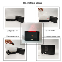 Nouveau Design Diffuseur Aromathérapie OEM Logo Personnalisé Huile Essentielle Flamme Simulation Humidificateur Diffuseur d'Arômes