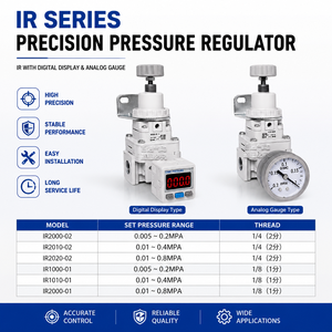 Regolatore di Pressione di Precisione SMC Serie IR, Regolatore Pneumatico con Display Digitale e Regolatore di Vuoto Serie IRV - Product Image 3