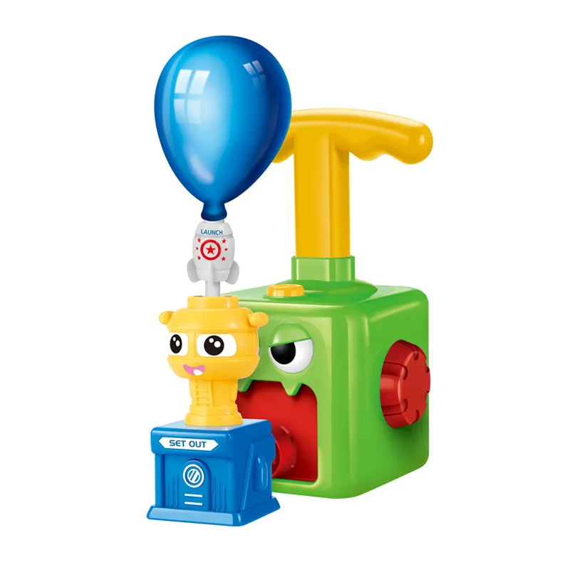 Venda quente engraçado pressão de ar, balão de potência de ar, lançador de carro, brinquedo, conjunto para crianças