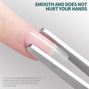 ネイルポッププロフェッショナル多機能新しいマニキュアツールCカーブネイルエクステンションクリップステンレススチールシェーピングピンセット偽の釘 - Product Image 2