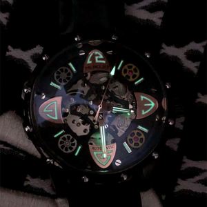 นาฬิกาข้อมือผู้ชายสไตล์ยุโรปและอเมริกันแบบเรโทร โครงกระดูก เครื่องกล กันน้ำ เรืองแสง แฟชั่นทันสมัย นาฬิกาใหม่ - Product Image 5