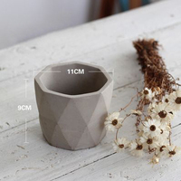 2023 gros taille personnalisée grands petits pots de ciment en béton polygone pour plantes